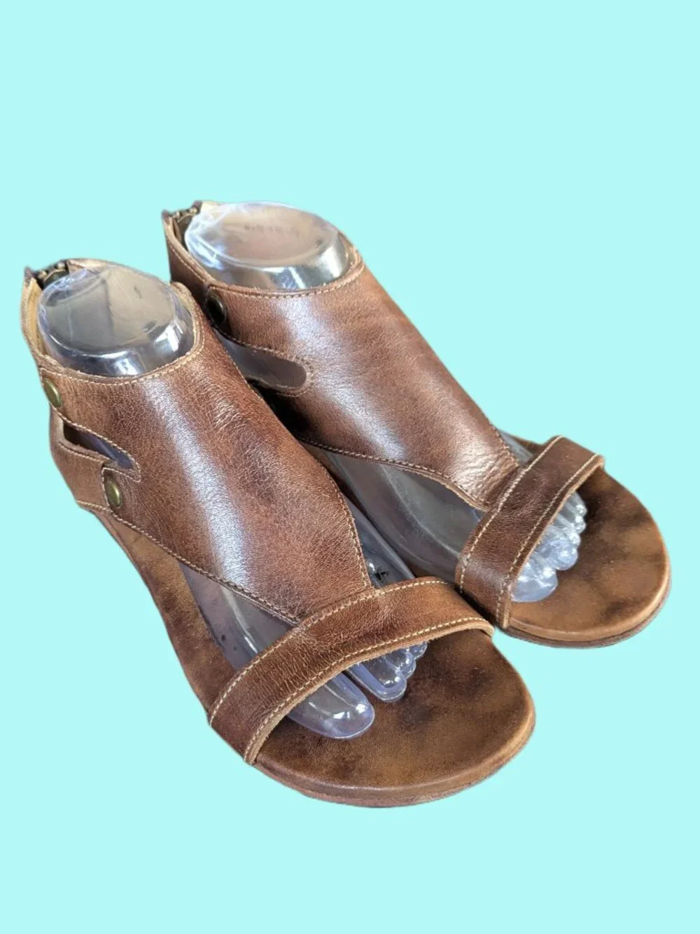 Bed Stu Tan Leather Rustic SOTO Flats - Women's Size 9 - Picture 3 of 15